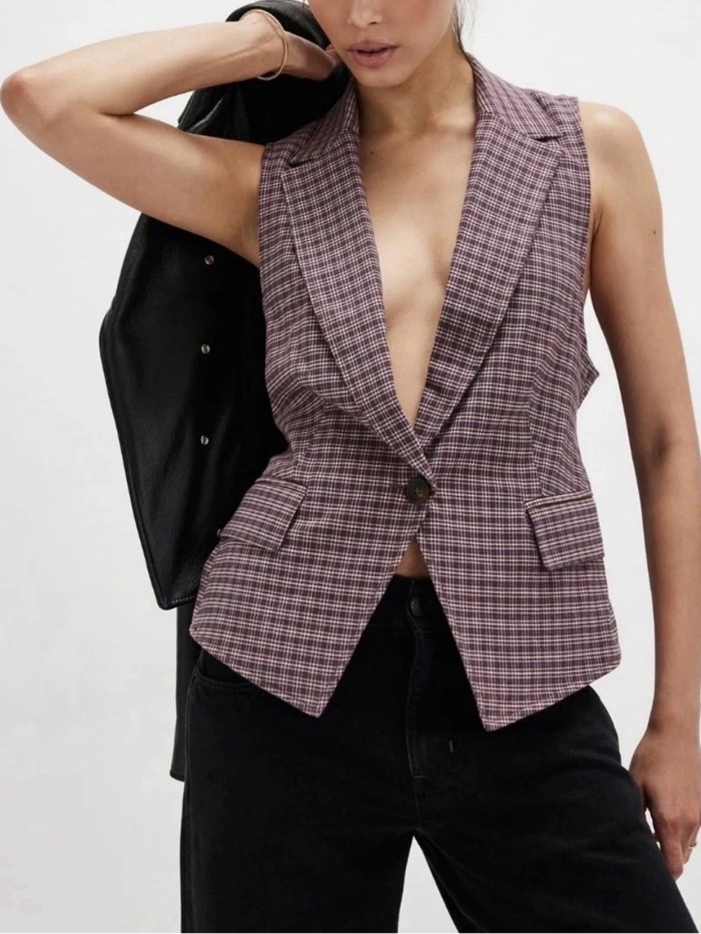 NWT Free People Amber Belted Vest Jacket XS